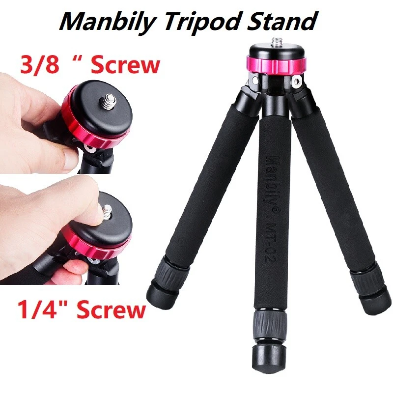 Trípode Manbily Soporte Aleación de Aluminio Cámara Trípode con Tornillo de 1/4" - 3/8" Foto 2 de 4