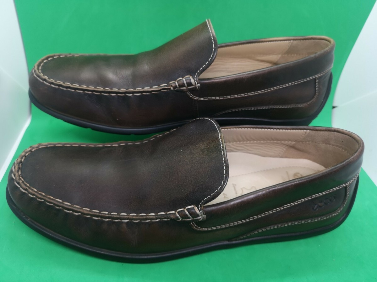 ECCO Men\'s Brown Leather Slip-On Loafers EU46 / US12 – Excellent‎ Condition Ecco Windsor Loafers Mens Size EU 46 Brown | Mercari main image 3