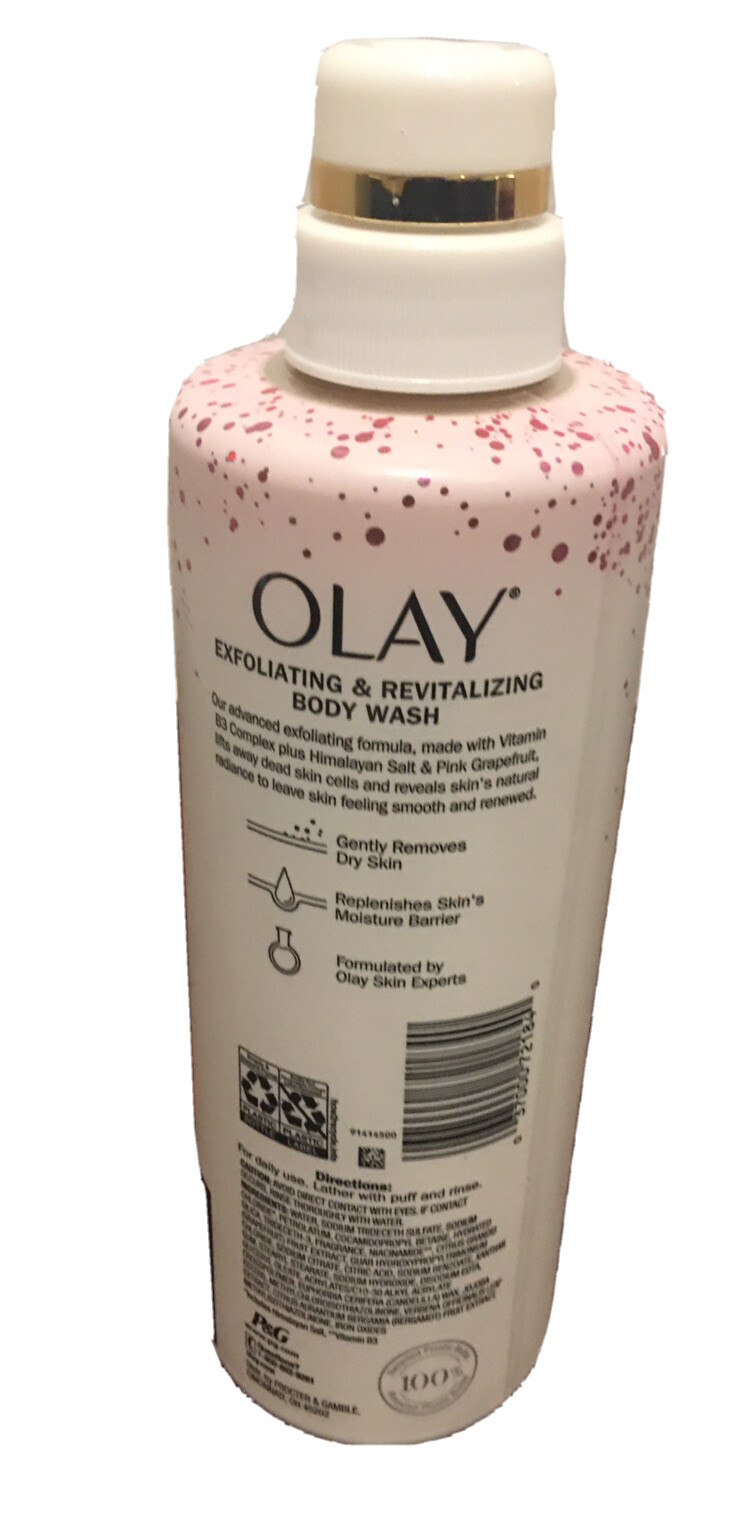 Olay Exfoliating &Revitalizing Body Wash Himalayan Salt Pink Grapefruit