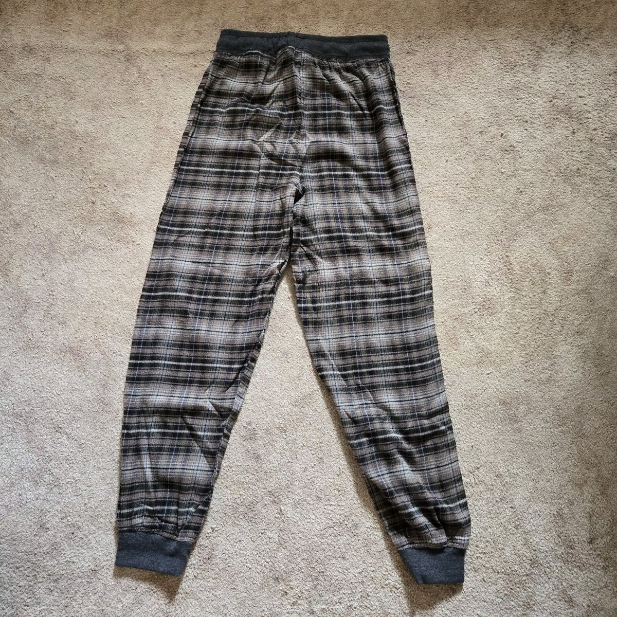 Stillwater Supply Mens Flannel Pajama Lounge Pants Brown Plaid Size  Small