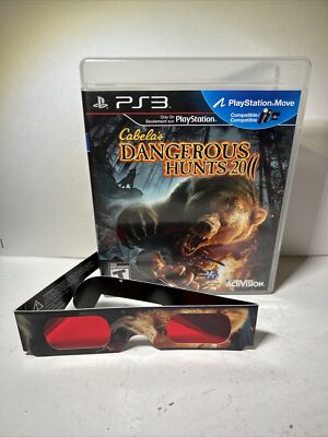Cabela's Dangerous Hunts 2011 - PS3 Sony PlayStation 3 - with Manual And Glasses