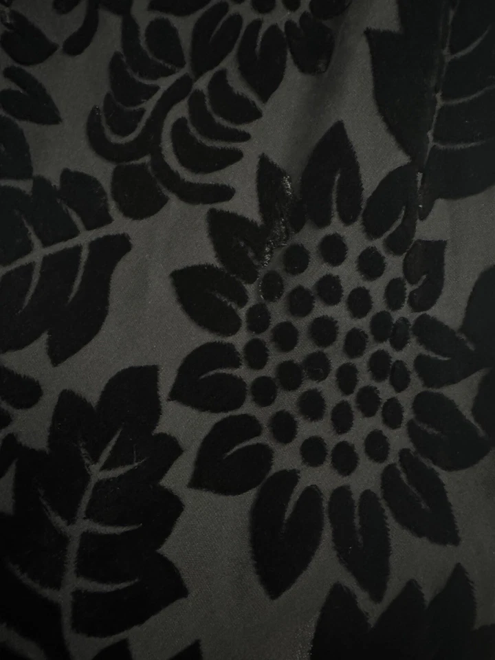 Vintage Fairycore Silk Camisole Floral Burnout Velvet Sunflower Y2K Tank Medium - Image 3 of 3