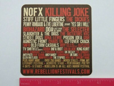 Beer Coaster ~ 2014 UK Winter Gardens Music: NOFX,Stiff Little Fingers,Biohazard