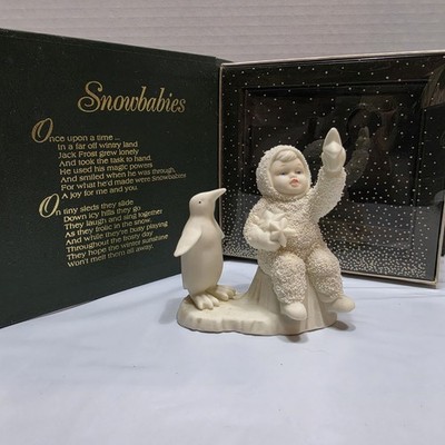 Dept 56 Snowbabies 'Wishing on a Star' Figurine #7943-0 with Original Box
