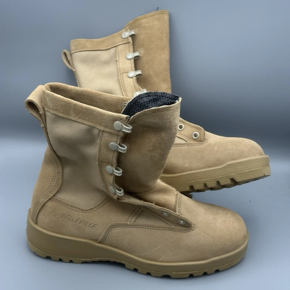 Botas militares BELLEVILLE 790V Gore Tex para hombre 6.5R gamuza tostada Vibram impermeables Foto 2 de 4