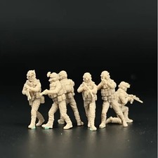1/72 Modern Special Forces 6 Resin Figures Unpainted Tactical Model Kit