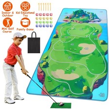 Golf Game Mat Golf Pratice Set Chipping Green Golf Yard Games Kid Golf Play Game