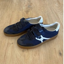 Veronica Beard Reagan Sneaker Blue Suede Size 8.5 No laces