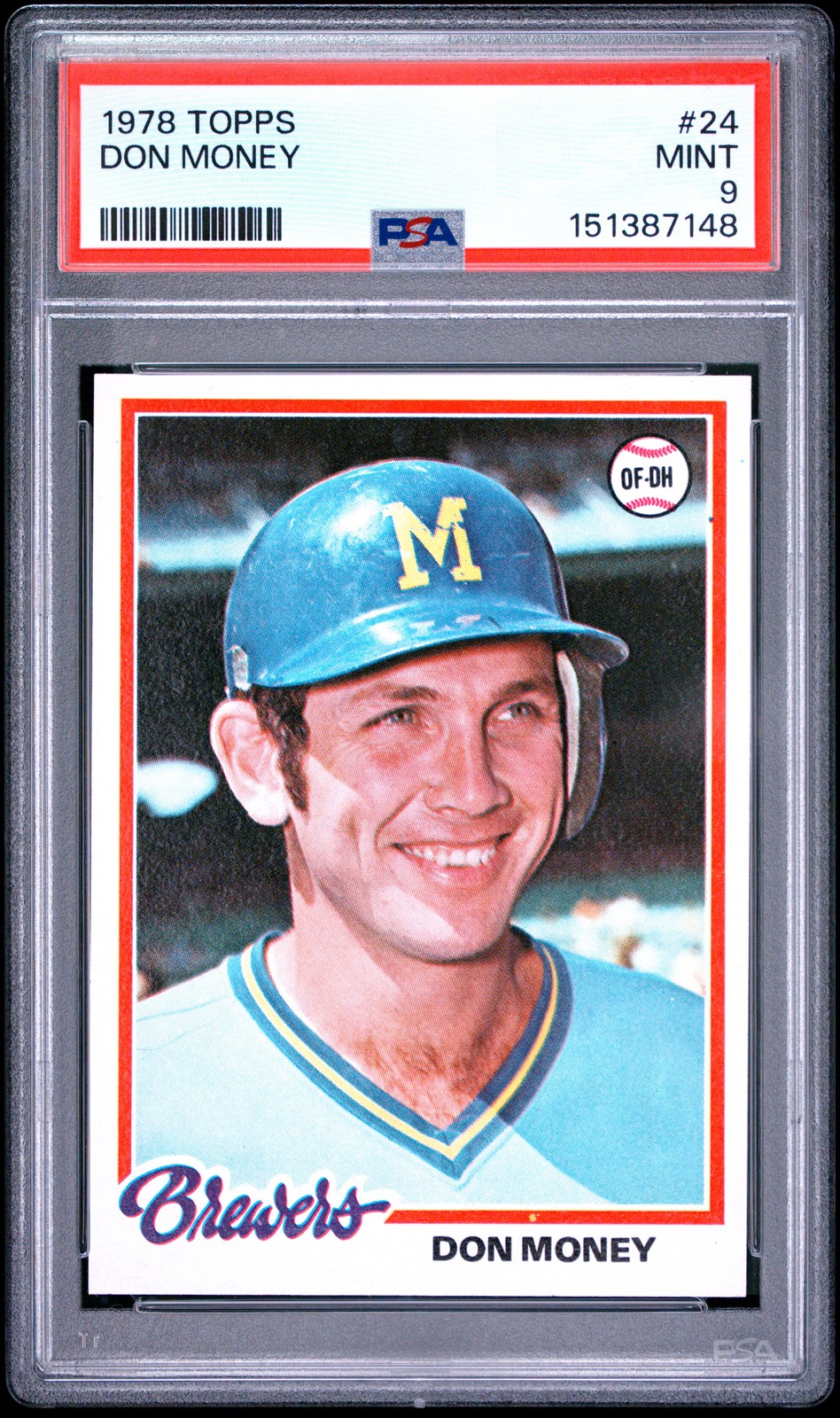 1978 TOPPS #24 DON MONEY PSA 9