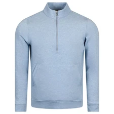 Peter Millar Crown Crafted Winsome Light Blue 1/2 Zip Pullover Sweater XL $245