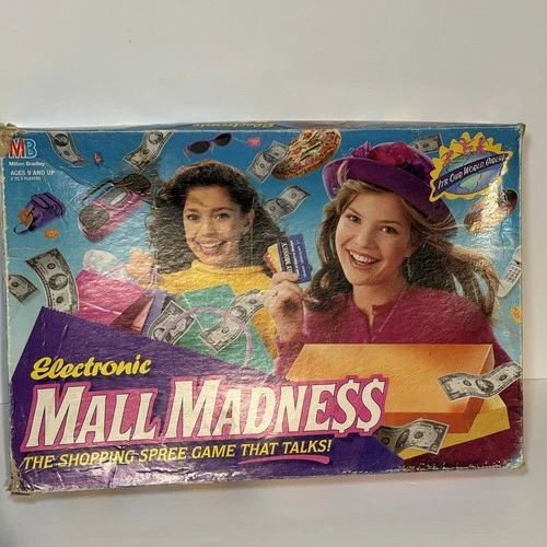 Vintage Electronic MALL MADNESS Board Game 1996 Milton Bradley Read Description