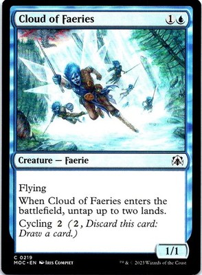 Cloud of Faeries 219 Commander: March of the Machine Magic: The Gathering NM