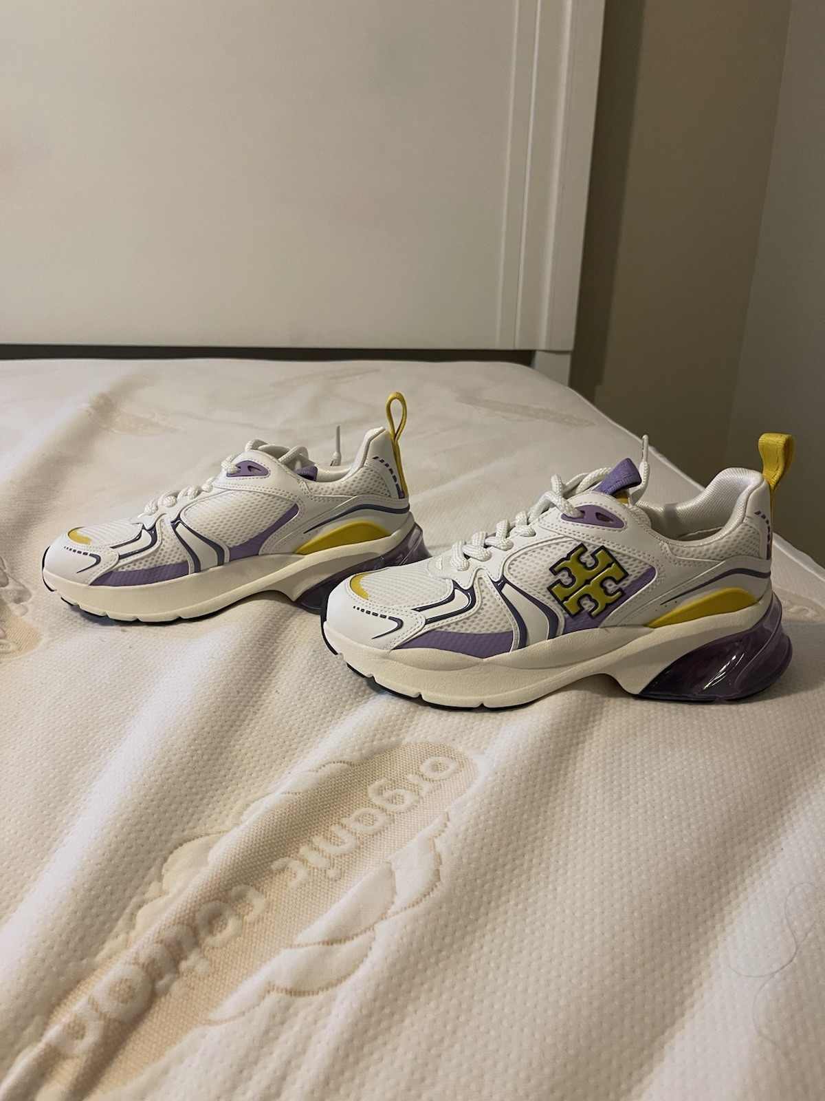 Tory Burch RARE BRAND NEW LSU Purple And Yellow Color Sneakers image 3