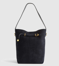Madewell The Essential Belted Bucket Tote Juniper Berry Navy NWT