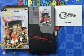 Contra (Nintendo NES) Konami CIB Complete in Box - Great Condition Tested/Works!