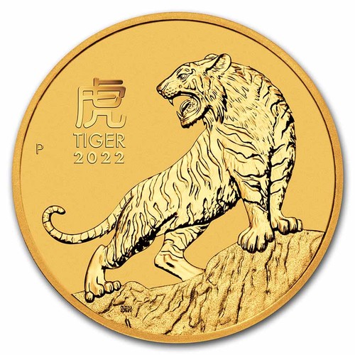 2022 Australia 1/10 oz Gold Lunar Tiger BU (Series III)