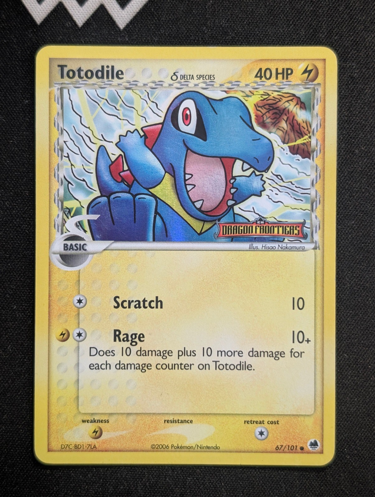 Totodile (Delta Species) 67/101 Dragon Frontiers Pokemon LP Reverse Holo