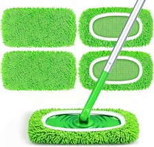 Pack of 4 Reusable Microfiber Mop Pads for Sweeper Mop - Eco-Friendly Cleaning