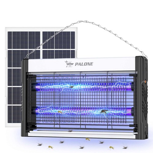 PALONE 4000V Solar Bug Zapper, Powerful Electric Fly Killer with Battery