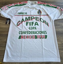 NWOT Garcis Mexico Seleccion 1999 Campeon Copa Confederaciones Futbol Jersey M