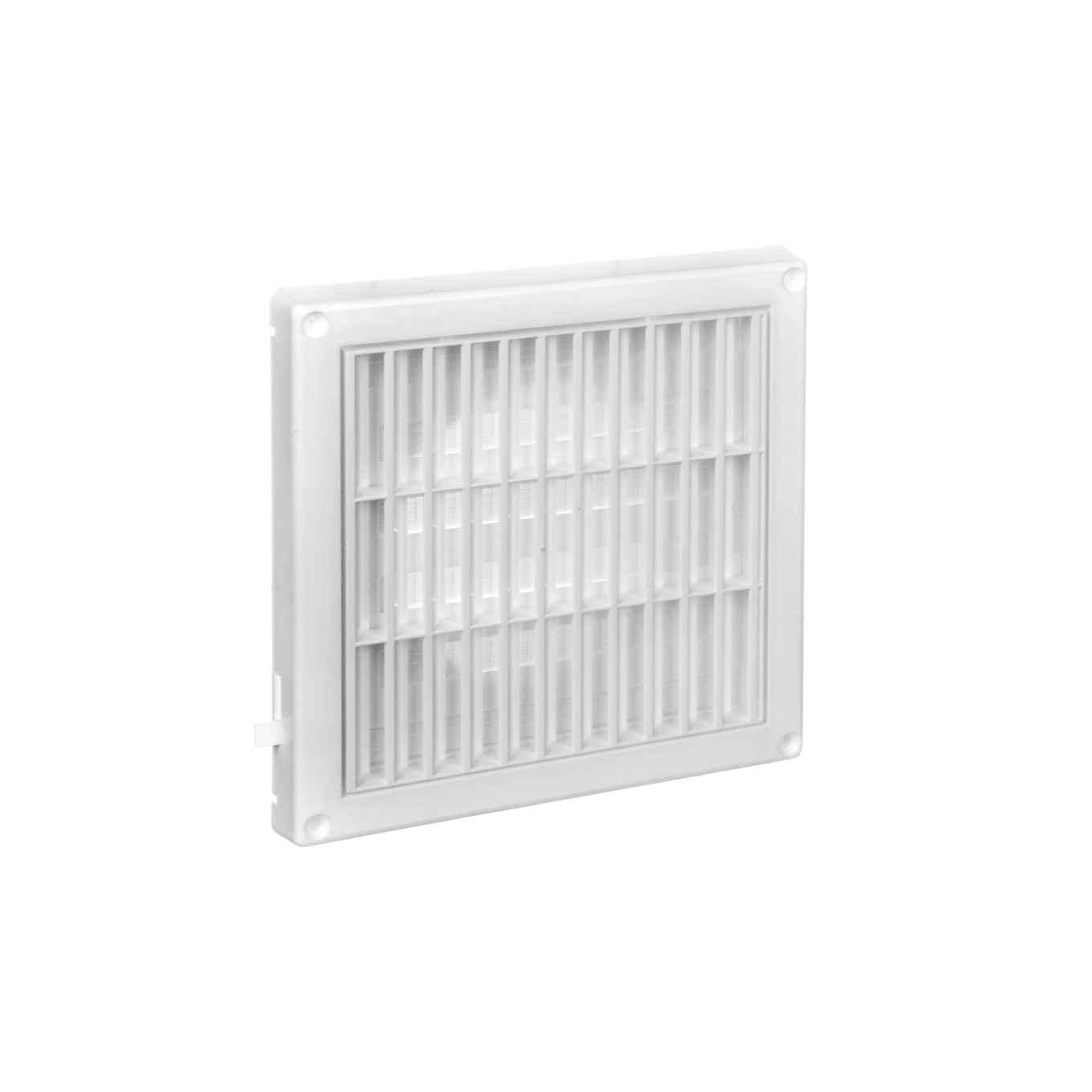 Ventilation grille 165x165mm fi 100mm white venetian blind + T55