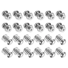 24pcs 0.38'' x 0.4'' Mini Round Knobs, Small Drawer Pulls, Silver
