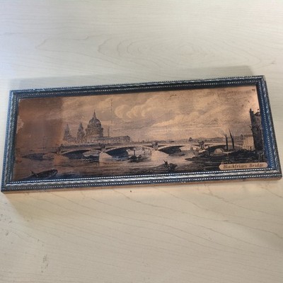 Vintage Blackfriars Bridge Copper etching/ print of Blackfriars Bridge in London