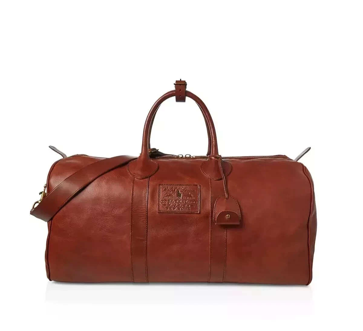 Polo Ralph Lauren Heritage Brown Smooth Leather Duffel