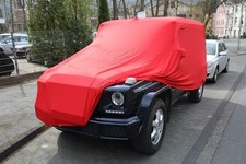 Vollgarage Carcover Indoor Rot mit Spiegeltaschen für Mercedes G-Klasse Lang Vollgarage Carcover Indoor Rot mit Spiegeltaschen für Mercedes G-Klasse Lang
