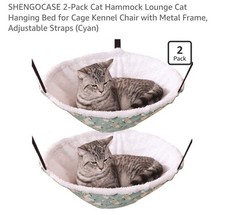 Shengocase 2 Pack Cat Hammock/Hanging Bed-Cyan-Llamas-NEW OUT OF PKG
