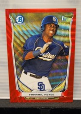 2014 Bowman Chrome Prospects Franmil Reyes #BCP13 Red Wave Refractor #23/25 (RC)