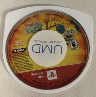 SpongeBob SquarePants: The Yellow Avenger (Sony PSP, 2006) - UMD Only - Tested