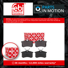 Brake Pads Set fits SKODA FABIA Rear 99 to 22 1E0698451 JZW698451 1JD698451 Febi