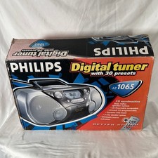2001 Phillips AZ1065 17" Boombox CD/Radio/Cassette/Recorder w/ Remote Open Box