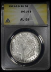 1921-S $1 Morgan Silver Dollar ANACS AU 58