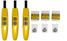 3-PACK CM 36900Y 1-SPEED 2-BUTTON YELLOW PENDANT ENCLOSURES FOR HOISTS STATIONS