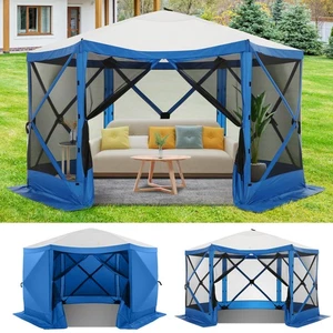 8x8FT~12x12FT Pop up Gazebo Screen House Tent for Camping, Outdoor Hub Tent !