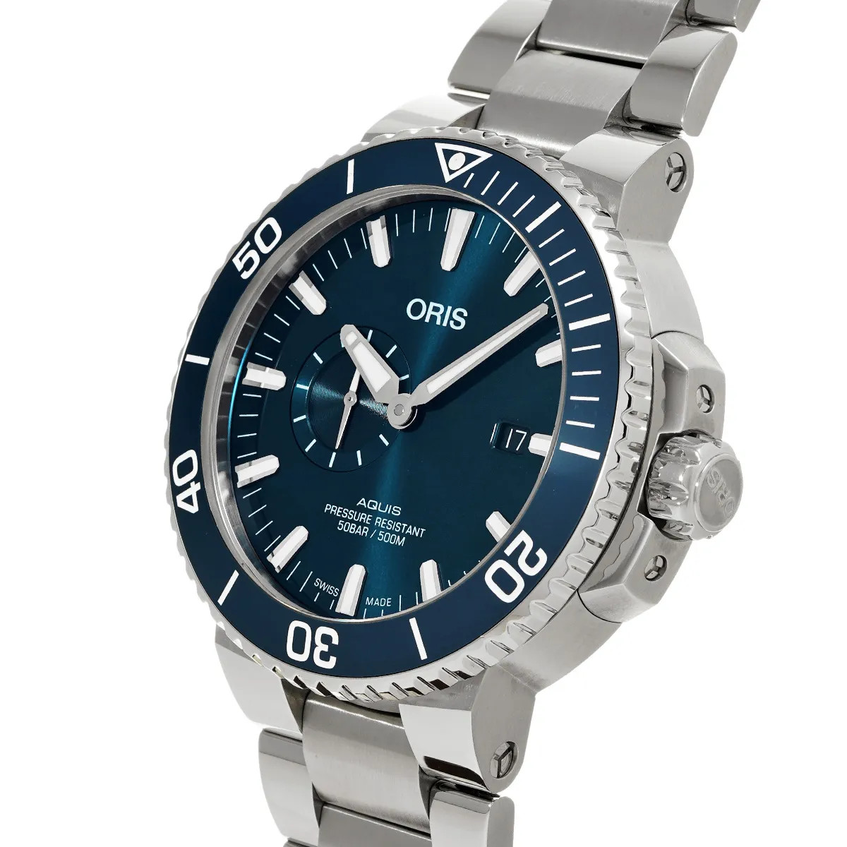 ORIS Aquis Small Seconds Date 01 743 7733 4155-07 8 24 05PEB Blue Dial #W2778 image 2