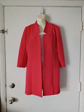 Peter Nygard Spring Romance Pink Open Front Women's Jacket Long Blazer Sz M/L