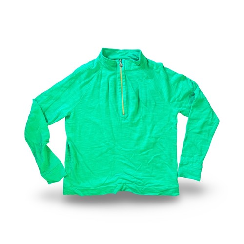 Lilly Pulitzer Pullover Womens Large Green LUXLETIC Ashlee Half Zip Size XL - Picture 3 of 9