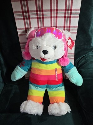 Holiday Time Snowflake Teddy Ski Girl Plush 2023 20 New with Tags Christmas NWT