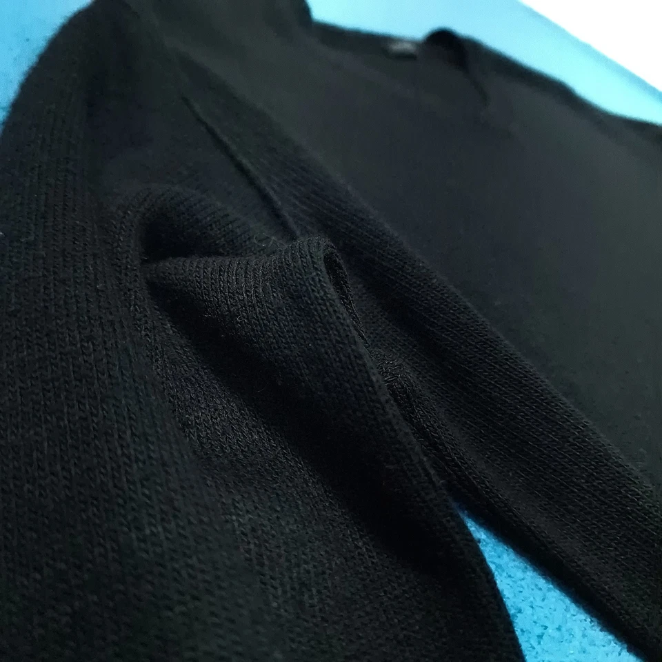 Suéter Jersey Vintage Negro Cuello en V Mezcla de Lana Para Hombre Talla M Clásico Tejido Retro Foto 4 de 4