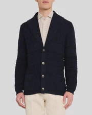 NWT$2700 Brunello Cucinelli Men Chunky Knit Design Cardigan Sweater 50/40US A258
