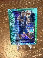 2021-22 panini Prizm WNBA Crystal Dangerfield Emergent Prizm Green Pulsar RC /25