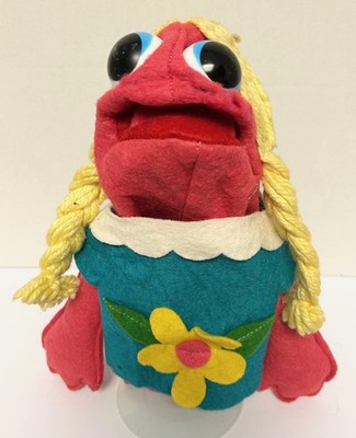 Vintage Sesame Street BETTY LOU Hand Puppet Felt 1970s 1980s