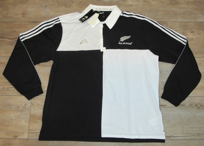 adidas All Blacks New Zealand Culture Long Sleeve Rugby Jersey size Men's Large