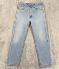 Vintage 90s Levis 505 Jeans Mens 34x30 Regular Straight Made In USA Distressed