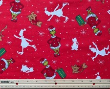 6.25 Yards Grinch Max Silhouette How the Grinch Stole Christmas Red 2023 Fabric