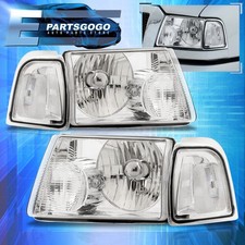 For Ford Ranger Truck 01-11 Head Lights Lamps Pair Signal Turn Corner Chrome