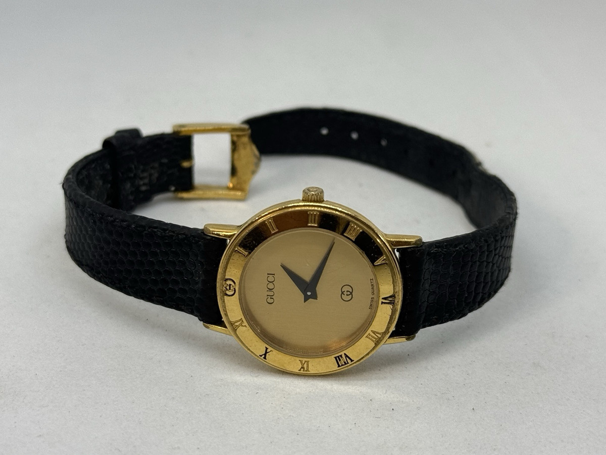 Vintage Men´s Gucci 3000 Quartz Gold Plated Watch 33mm Runs Vintage Men´s Gucci 3000 Quartz Gold Plated Watch 33mm Runs